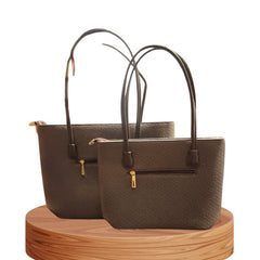 2 in 1 Ladies Tote Bag Set – Premium PU Leather Shoulder & Handbag Combo