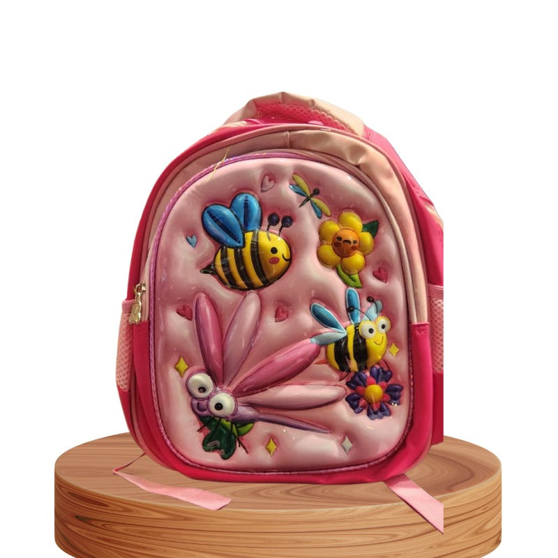 3D কিউট কার্টুন স্কুল ব্যাগ – প্রি-স্কুল ও কিন্ডারগার্টেন কিডস ব্যাকপ্যাক (Girls)